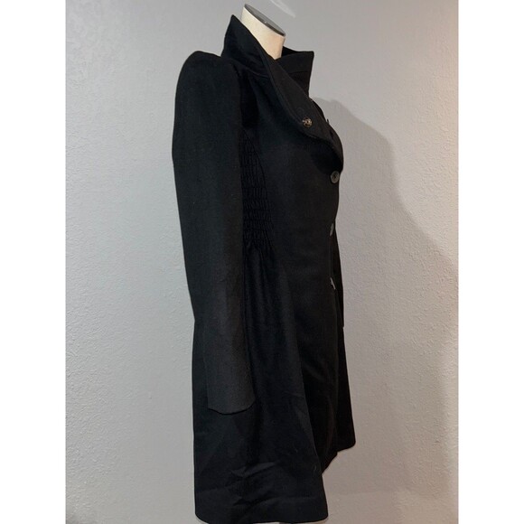 ZARA Women’s Vintage 100% Wool Tailored High Collar Coat size S Elegant Feminine - Picture 4 of 11